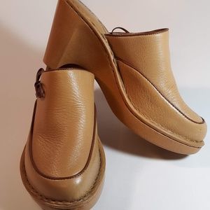 Born Clog Mules Wedge heels size 7